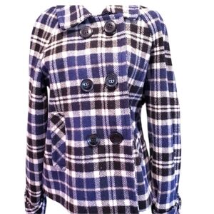 Aeropostale Plaid Wool Blend Peacoat Size‎ XL